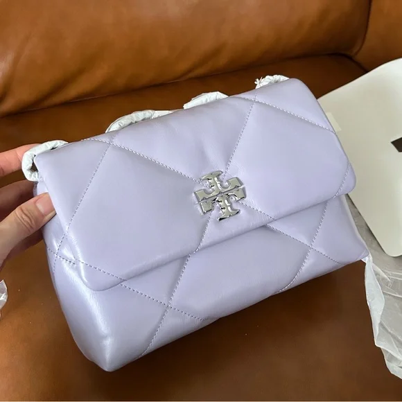 Tory Burch Small Kira Diamond Quilted Leather Convertible Shoulder Bag - Picture 3 of 14